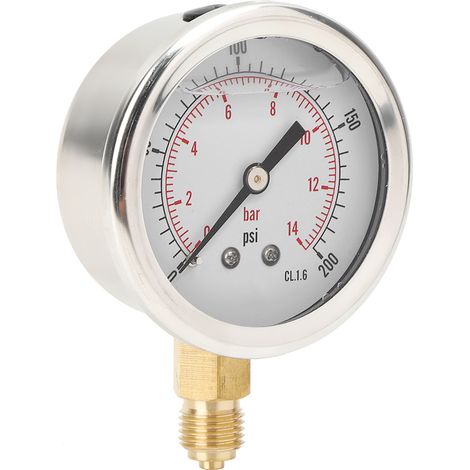 TS® PGG604® 14 bar 1/4BSP Y60 Radial-Manometer für industrielle und private Anwendungen (1/5)