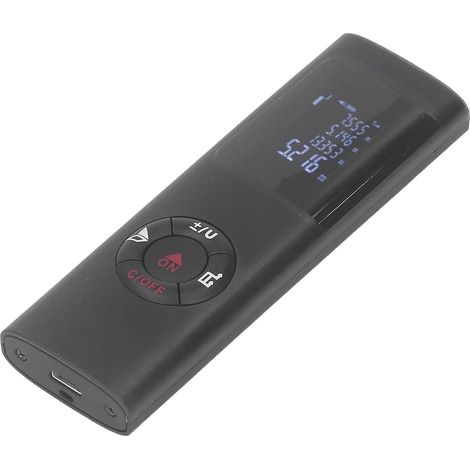 Télémètre laser rechargeable avec affichage numérique jusqu'à 60 m, outil idéal pour les mesures de construction. (1/5)