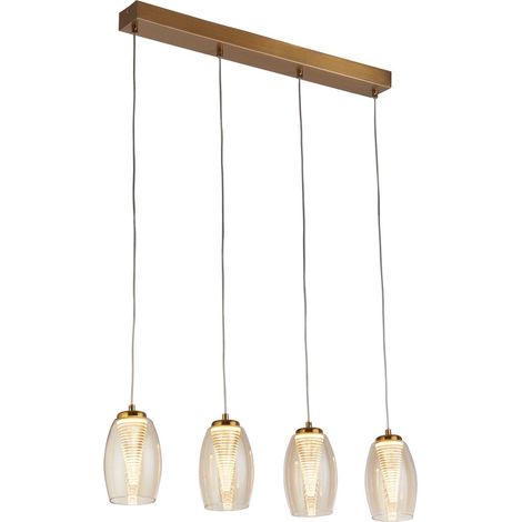 Searchlight Cyclone Lampadario a 4 barre luminose in bronzo, bicchiere di champagne (1/4)