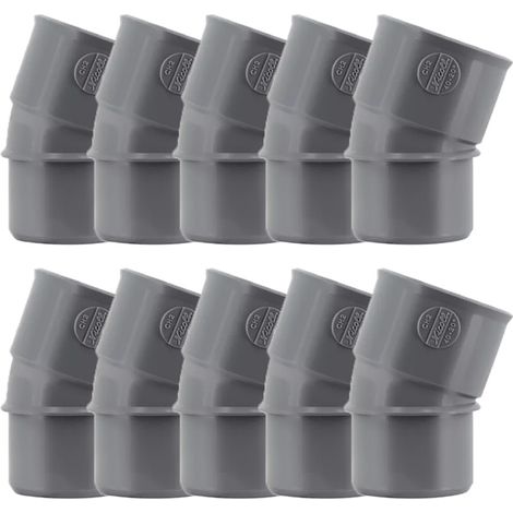 10 coudes PVC évacuation Ø40 Mâle Femelle 20° - Nicoll (1/4)