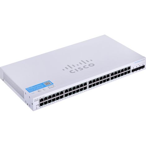 Cisco Commutatore Gestito Business CBS220-48T-4G, 48 Porte Gigabit Ethernet con 4 Porte SFP, Garanzia Limitata di 3 Anni, Modello EU (1/4)