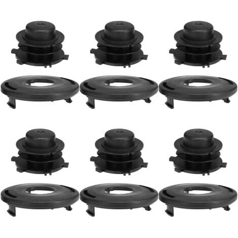 Lot de 6 bobines et capuchons de remplacement pour Stihl Head Cover 25-2 FS 90 100 110 120 130 55 80 83 85