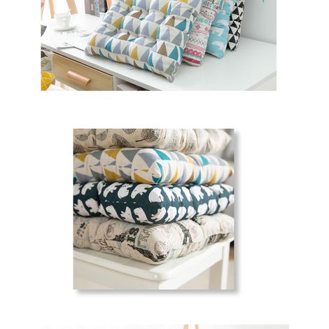 Lot de 6 coussins de chaise 40x40 cm, assise décorative en polyester, housses de siège pour jardin extérieur (1/3)