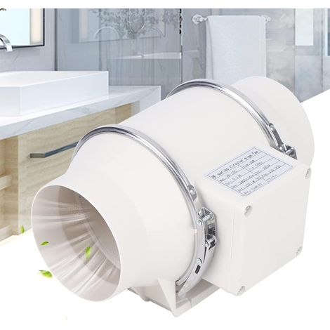 Verstellbarer Rohrlüfter 220 m³/h, EC Motorabluftventilator für Badewanne, Kühlung, Druck, Zuchtzelt, Aquakultur, Haushalt, Lüftung und Abluftventilator 2600 U/min (1/5)