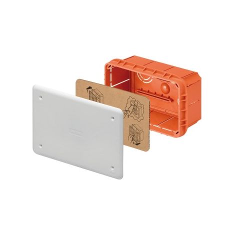 Cassetta Derivazione e connessione, Per pareti in muratura, Dimensioni 152x98x70, Coperchio bianco RAL9016