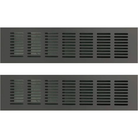 Grille de ventilation en aluminium 80 × 300mm – Lot de 2 – Pour espaces confinés et systèmes de ventilation domestiques (1/5)