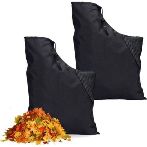 2 Pièces Respirant Sac pour Aspirateur Souffleur, Universel Souffleur de Feuilles avec Filet, Grande Capacité Réglable Sac Collection Feuilles, pour Jardin, Parc, Espaces, Pelouse (1/5)