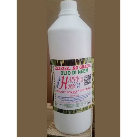 Happy Neem mit insektenabweisendem Neemöl Flasche mit Spender für Pferde 500ml
