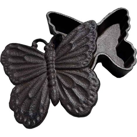 Cache clés papillon fonte marron 15x12x4cm (1/5)