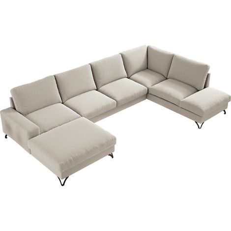 Sofá rinconero ComfiDream Lyrana III, Izquierda, Función de descanso, Almacenaje, 367x214x91cm, 0