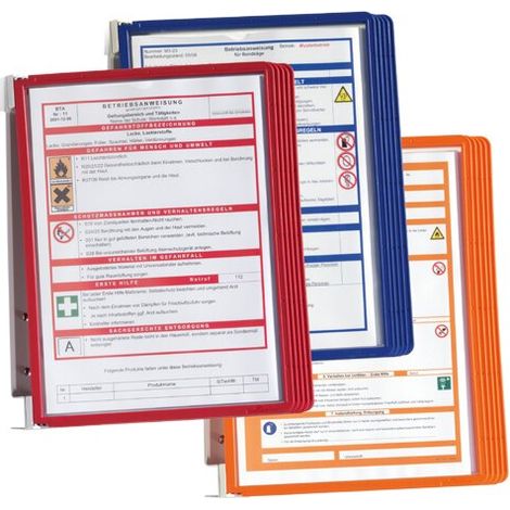Infotafel mit Wandhalter A4, 5 Stück, orange Maße in mm (BxTxH): 360 x 260 x 325
