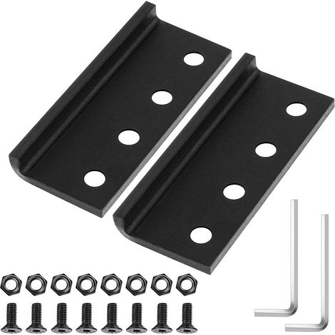 Ensemble de 2 connecteurs rail pour porte coulissante (1/5)