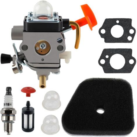 RHG Carburateur pour Débroussailleuse STIHL FS90 FS110 HT101 FS130 FS100 FS110R KM110R KM130 HL100 HT100 FS100RX FS130R FS87 FS100R KM90 KM90R KM100 KM110 KM130R avec Bougie d'Allumage etc (1/5)