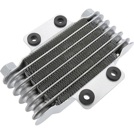 Refroidisseur d'huile de radiateur d'huile en alliage d'aluminium modifié pour moto M12 1.25mm interface débit de 85 ml adapté pour 100CC-250CC (argent) (1/5)