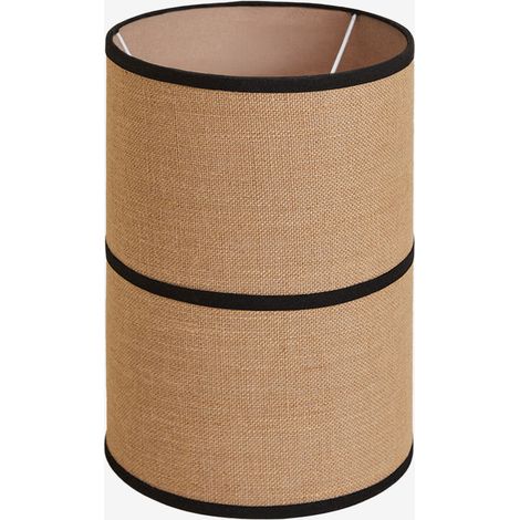SKLUM Lampenschirm aus Jute und Baumwolle Olinda Schwarz Ø25 cm
