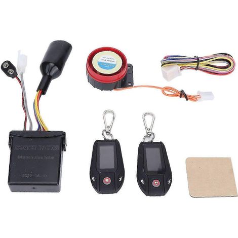 Système d'alarme moto PKE Sensing avec écran LCD multifonction antivol pour quad et véhicule tout-terrain, boîtier noir, sans capteur de pression des pneus (1/5)
