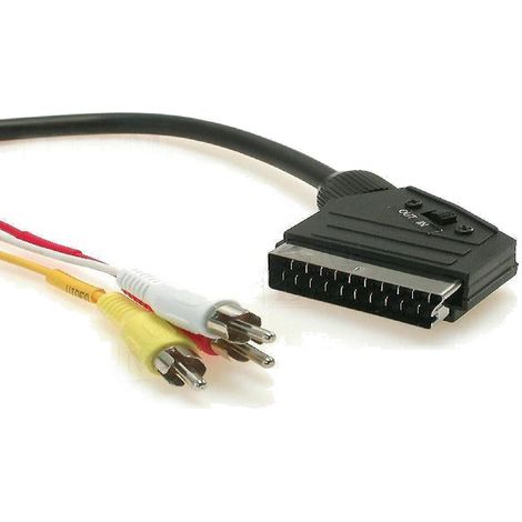 Cable RCAx3 Prise Peritel -SCART- 3m
