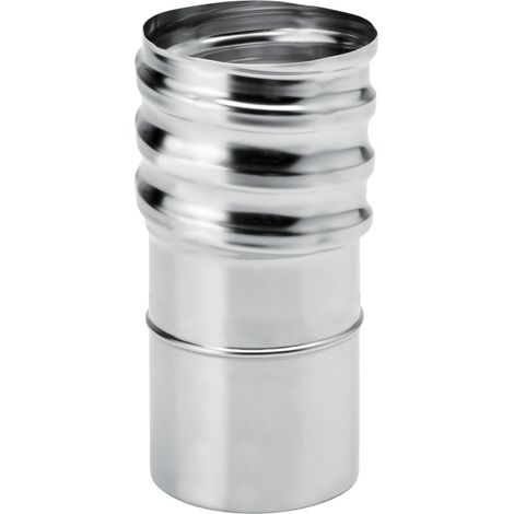 Réduction inox à visser poêle - flexible 80MX80/86 à visser TOLERIE EMAILLERIE NANTAISE 123801
