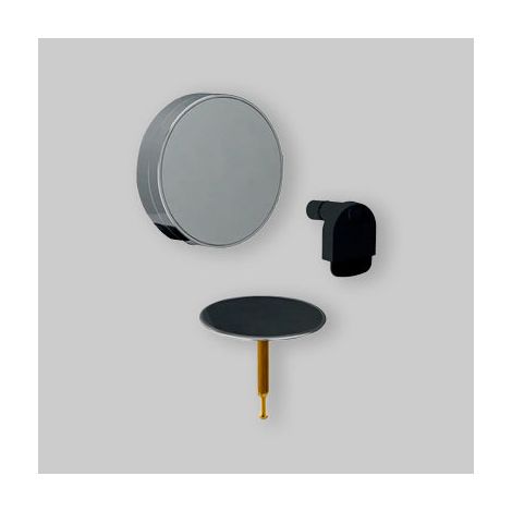Geberit - Set di completamento per vasche da bagno, con con comando girevole e ingresso acqua d52, nero opaco 150.481.14.1 (1/4)