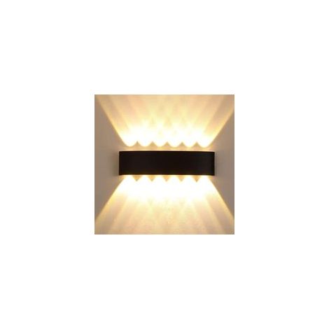 Aplique LED moderno para pared, apto para interiores y exteriores, iluminación de porches, iluminación ascendente y descendente, ideal para dormitorios, patios, jardines y villas. Resistente al agua (