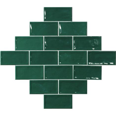 Carrelage Zellige Alicante 7.5x15 cm Vert Brillant (1/3)
