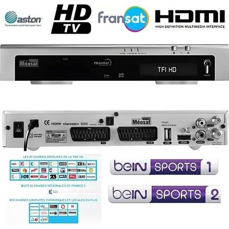 Récepteur satellite HD - Aston - Meosat 201-S - Enregistrement disque dur - Multi-satellites - TNT gratuite