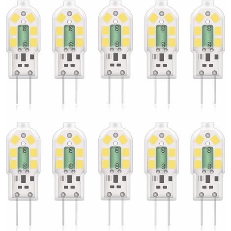 Ampoule LED, 10 unités, culot G4, 2W, 20W, 12V, 6000K, 200lm, pour usage résidentiel, commercial ou remplacement des sources lumineuses conventionnelles.-AquaForge (1/5)