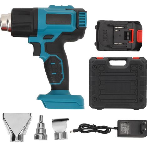 Machine à air chaud portable professionnelle sans fil avec batterie au lithium et 3 buses pour loisirs créatifs, décoration en résine PVC rétractable (1/5)