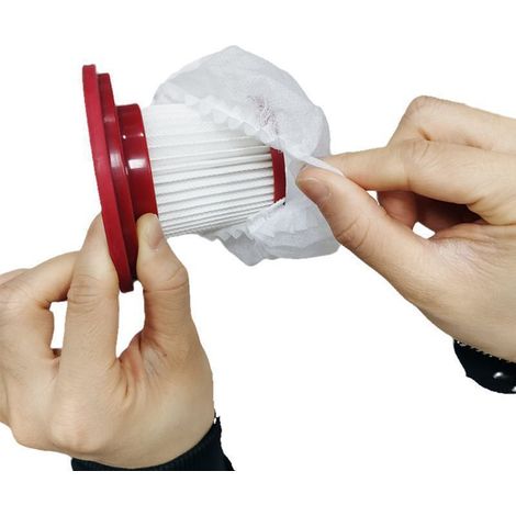 Packung mit universellen Einwegfiltern für Handstaubsauger – Hocheffiziente Vliesfilterabdeckungen, Staubsaugerzubehör, 50 Stück, Weiß