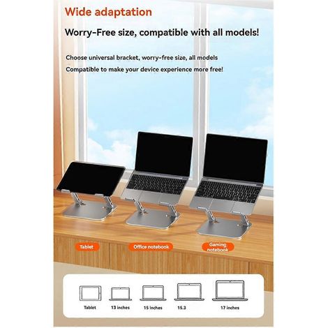 Support réglable en alliage d'aluminium gris-- (1/5)