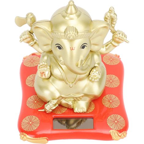 Jouet solaire avec tête mobile, éléphant dansant, unique et écologique, couleur or. (1/5)