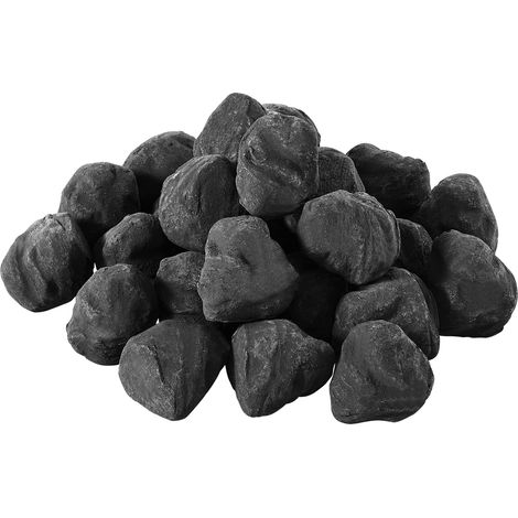 VEVOR Pietre Laviche per Braciere, in Fibra Ceramica 30,48-50,8 mm, 25 Pezzi per Uso Interno ed Esterno, Pietre Decorative per Braciere per Caminetti a Propano Gas, Stufe, Cortili, Nero