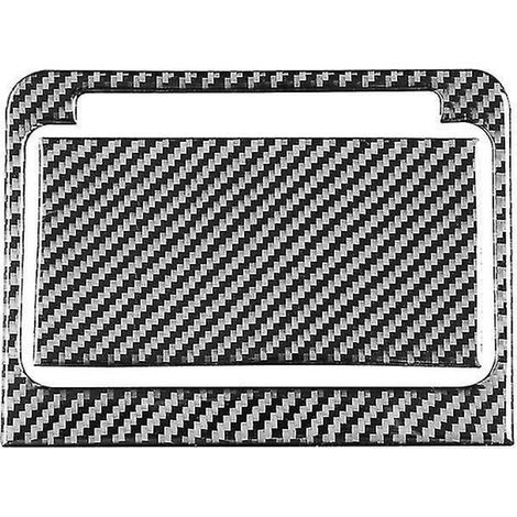 Cache-panneau de rangement de console centrale, autocollant décoratif en fibre de carbone pour Q5 2018-2023 Inter-- (1/5)