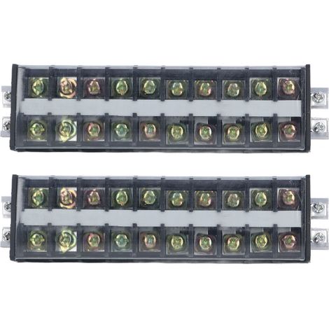 borniers à vis double rangée 30 A 660 V pour éclairage de ponts et tunnels, distribution électrique, 10 positions