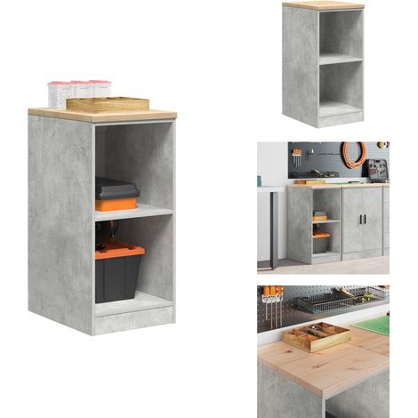 Armoire de rangement de garage gris béton 40x51x85 cm bois pin - Armoire De Rangement De Garage - Armoires De Rangement De Garage - Armoire - Armoire De Garage (1/5)