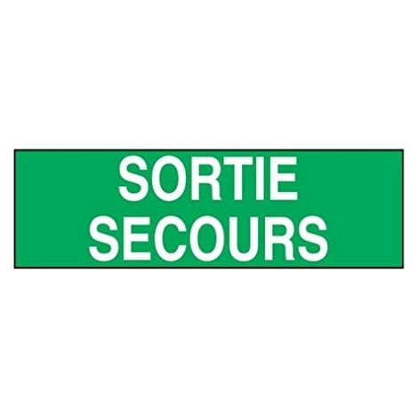 etiquette - h 7 - inscription sortie secours - luminox 10406 (1/4)