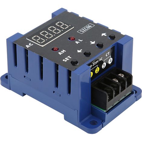 SZC06 Digitales Wechselstrom-Amperemeter 0,3–50 A Messbereich Oberer/Unterer Grenzwert Alarmverzögerungsrelais Detec AC 110–220 V (1/5)