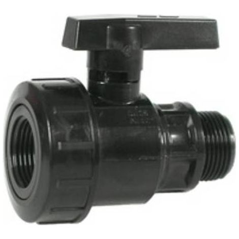 3 x PL RACCORDO POLIPROP VALVOLA A SFERA MF 1