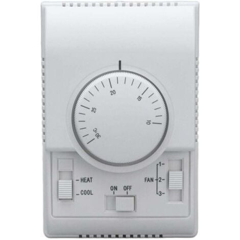 PA AIPERQ Contrôleur de température de ventilo-convecteur, thermostat de climatisation centrale conditionneur de commutateur de commande mécanique à 2 voies 110-220V (1/4)