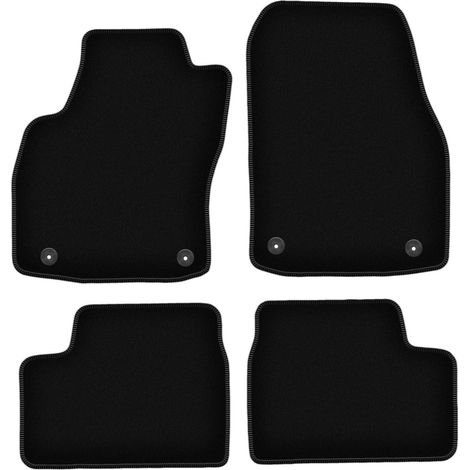 BASIC schwarze Veloursmatten für: Opel Astra H Limousine, Schrägheck, Kombi, TwinTop, Cabrio, Coupé (2003-2010) (1/5)
