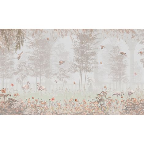 Papier peint panoramique Enfants - Flamants Roses - 130 cm x 78 cm (1/2)