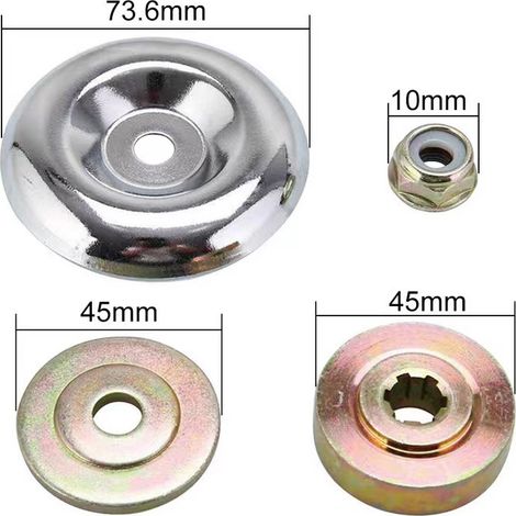Kit d'accessoires pour cuve de tondeuse à gazon - ensemble universel comprenant presse-étoupe, écrou, joint et plaque de raccordement, pièces de rechange et de réparation pour tondeuse à gazon