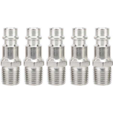 5pcs Connecteur D'outils Pneumatique Plug de Style Européen Pild des Accessoires de Compresseur D'air Industriel, à Haute ténacité avec Surface Lisse, Bon Scellement pour (1/5)