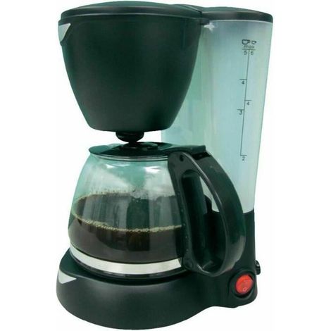 htc-equipement Elektrische tragbare Kaffeemaschine schwarz 6 Tassen
