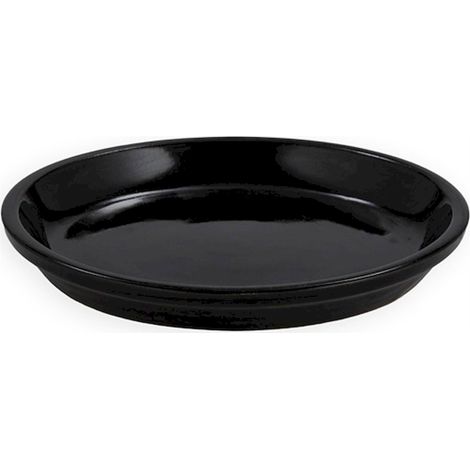 Assiette creuse en grès noir - noir (1/3)