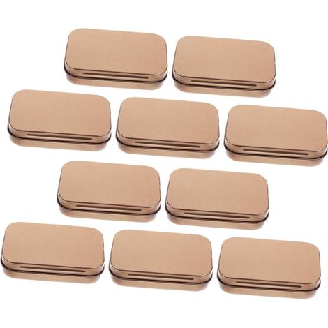 10 pièces Lot de Petites Boîtes Métalliques Rectangulaires avec Couvercles Boîte Rangement Étanche pour Bijoux Cartes et Petits Objets de Bricolage (1/5)