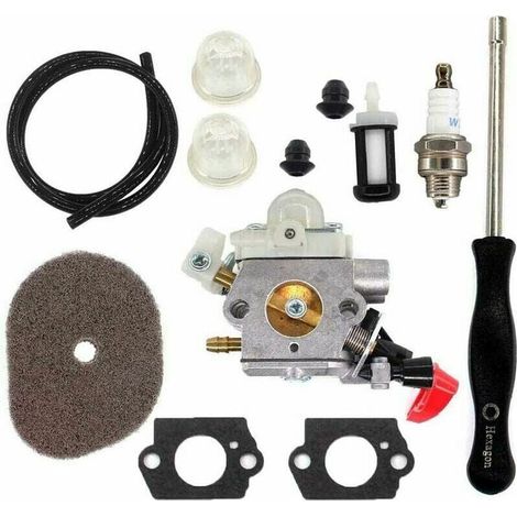 Carburador con filtro de aire y llaves especiales para Stihl FS40, FS50, FS56, FS70, FC56, FC70, Zama C1M-S267A 41441200608 (1/4)