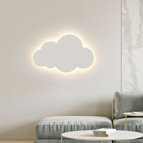 Nuage Applique Fille GarçOn Dessin Animé Chambre Lampe De Chevet Applique Murale DéCorative Personnalité CréAtive Art Chambre D'Enfant Lampe Bicolore LumièRe (1/5)