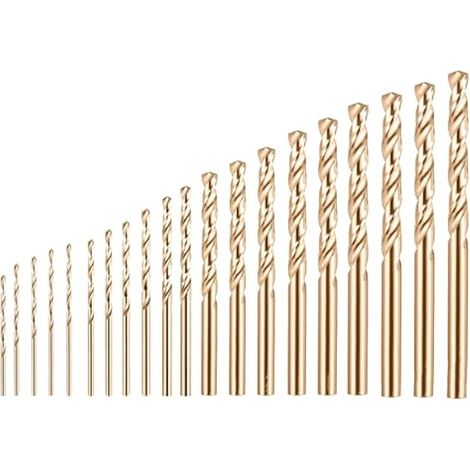 10pcs M35 Forets à Métaux, Forets au cobalt, Hélicoïdal Professional à Métaux en Acier Inoxydable(0.5 mm-2.4 mm) (1/5)