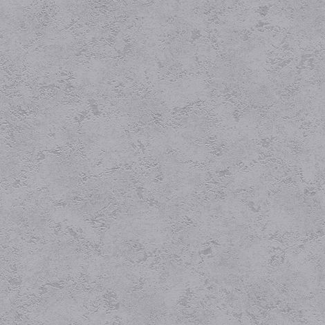 Papier peint tendance effet plâtre gris Tapisserie moderne unie grise idéale salle de bain Papier peint intissé imitation ciment (1/4)